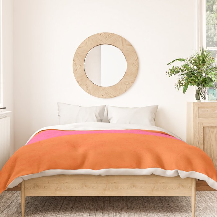 orange and hot pink classic Duvet Cover Gallery Image 3