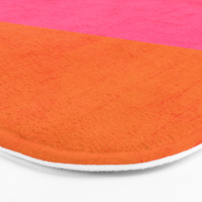 orange and hot pink classic Bath Mat Gallery Image 3