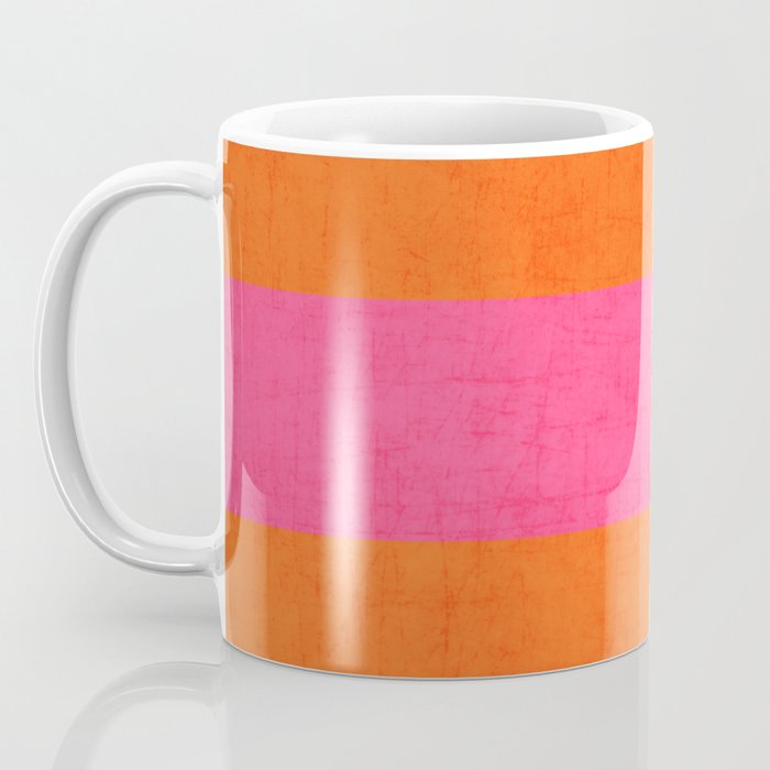 orange and hot pink classic Coffee Mug Gallery Image 3