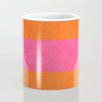orange and hot pink classic Coffee Mug Gallery Image 4