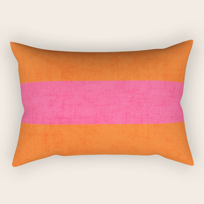 orange and hot pink classic Rectangular Pillow Gallery Image 1