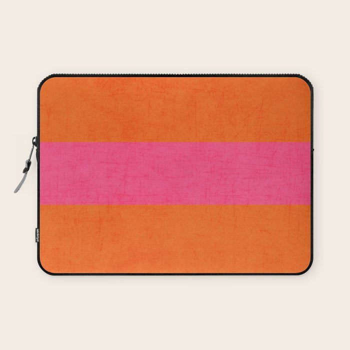 orange and hot pink classic Laptop Sleeve Gallery Image 1