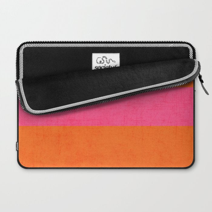 orange and hot pink classic Laptop Sleeve Gallery Image 2