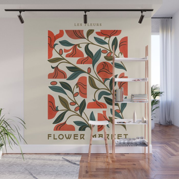Nouveau Flower Market 1 Wall Mural Gallery Image 1