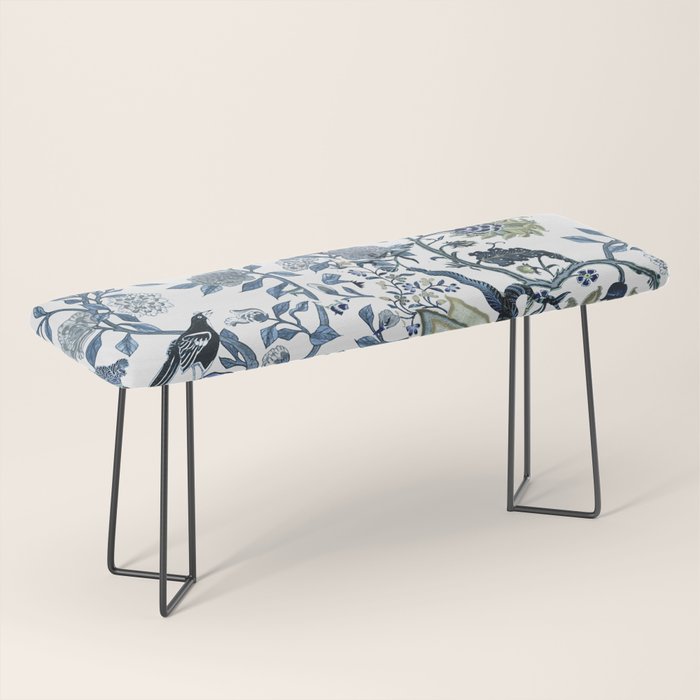 Blue vintage chinoiserie flora Bench Gallery Image 1
