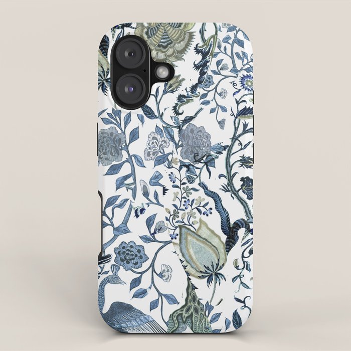 Blue vintage chinoiserie flora iPhone Case Gallery Image 1