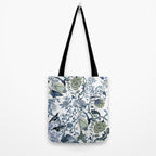 Blue vintage chinoiserie flora Tote Bag Gallery Image 2