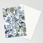 Blue vintage chinoiserie flora Stationery Card Gallery Image 2