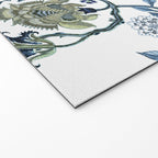Blue vintage chinoiserie flora Welcome Mat Gallery Image 2