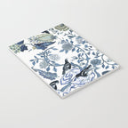 Blue vintage chinoiserie flora Notebook Gallery Image 3