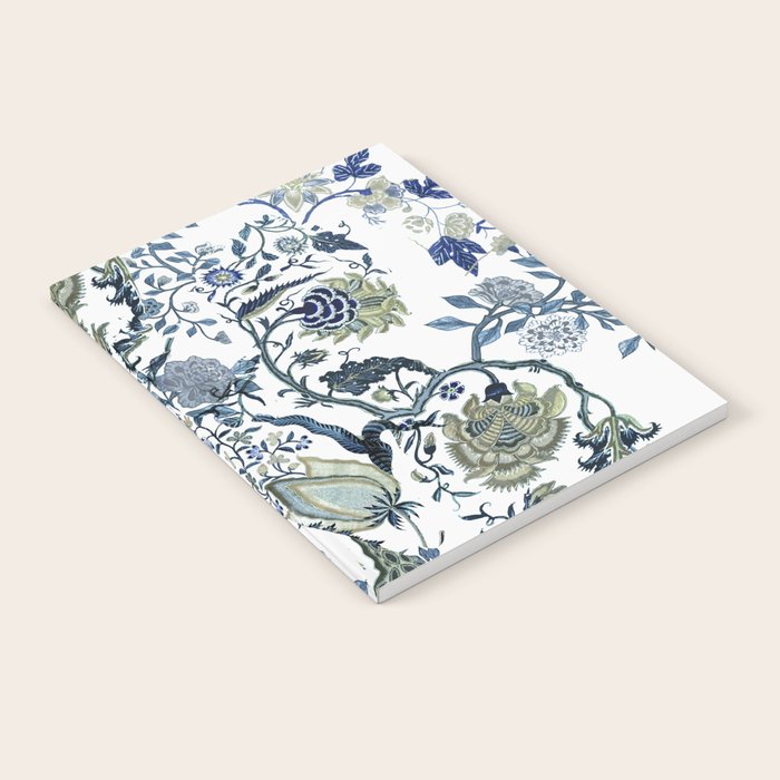 Blue vintage chinoiserie flora Notebook Gallery Image 2