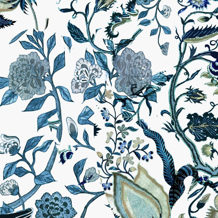 Blue vintage chinoiserie flora Coffee Mug Gallery Image 2