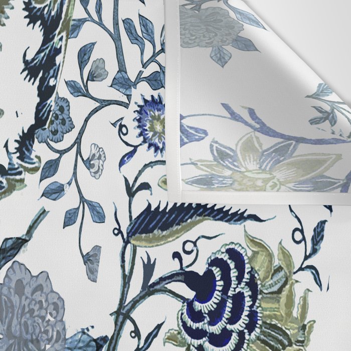 Blue vintage chinoiserie flora Wall Tapestry Gallery Image 3