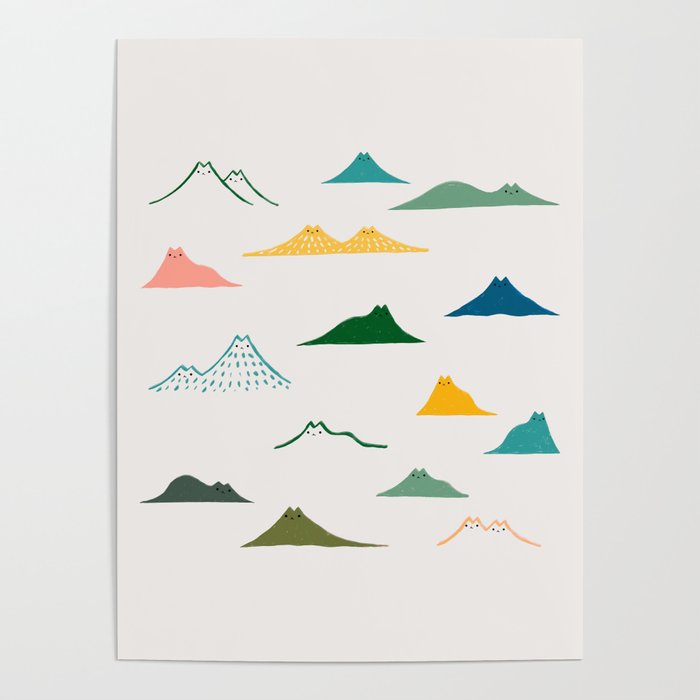 Cat Landscape 140: Meowtain range Poster Gallery Image 1