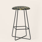 Norwegian Pattern - Gold on Navy Stool Gallery Image 1
