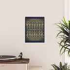 Norwegian Pattern - Gold on Navy Poster Gallery Image 2