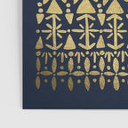 Norwegian Pattern - Gold on Navy Poster Gallery Image 3