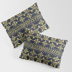 Norwegian Pattern - Gold on Navy Pillow Sham Gallery Image 3