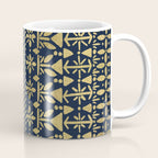 Norwegian Pattern - Gold on Navy Coffee Mug Gallery Image 1