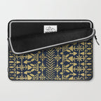Norwegian Pattern - Gold on Navy Laptop Sleeve Gallery Image 2