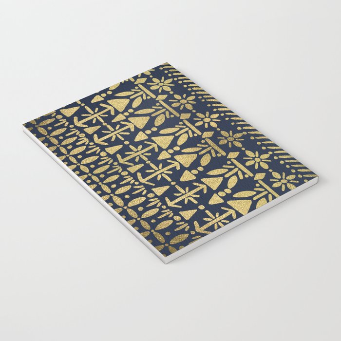Norwegian Pattern - Gold on Navy Notebook Gallery Image 3