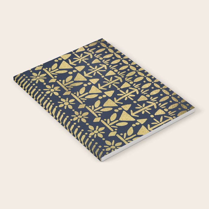 Norwegian Pattern - Gold on Navy Notebook Gallery Image 2