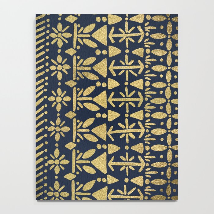 Norwegian Pattern - Gold on Navy Notebook Gallery Image 4