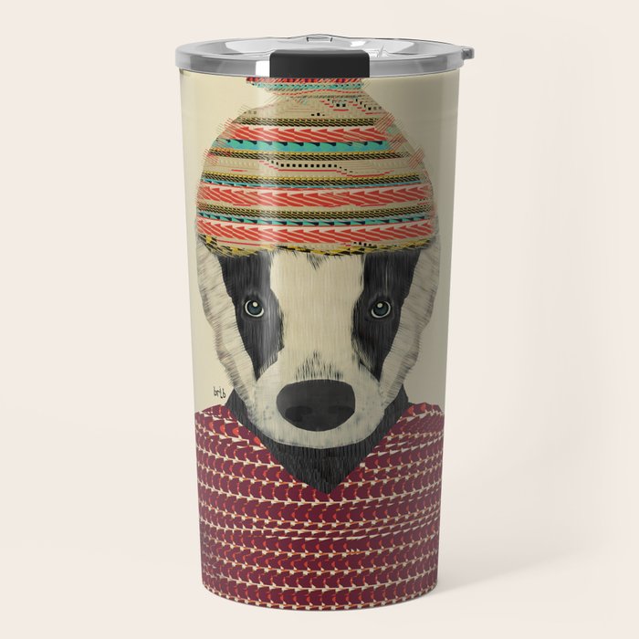 seb the badger  Travel Mug Gallery Image 1