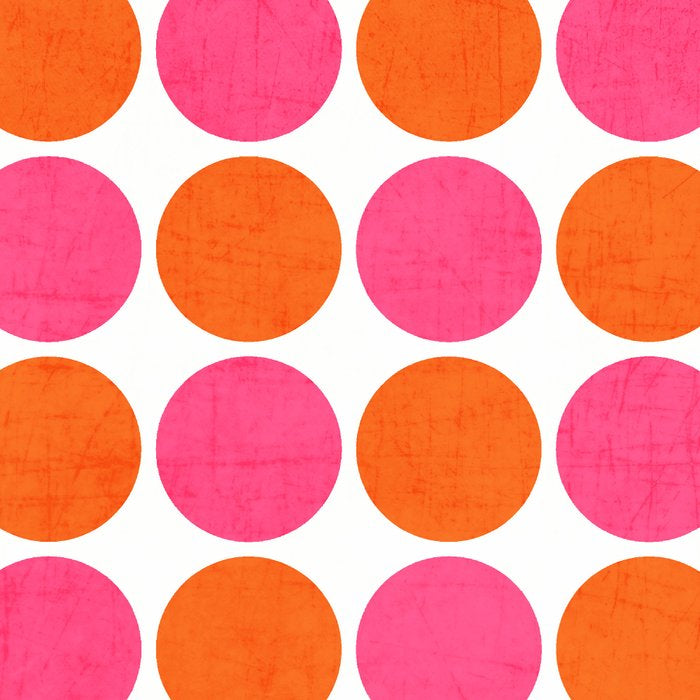 orange and hot pink dots Coffee Mug Gallery Image 2