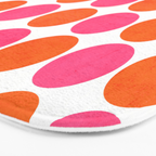 orange and hot pink dots Bath Mat Gallery Image 3