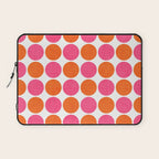 orange and hot pink dots Laptop Sleeve Gallery Image 1