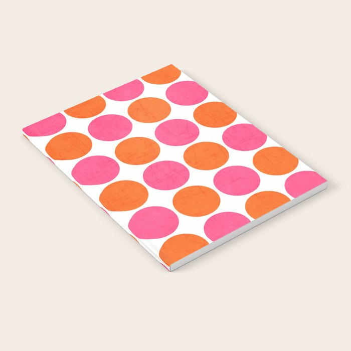 orange and hot pink dots Notebook Gallery Image 2