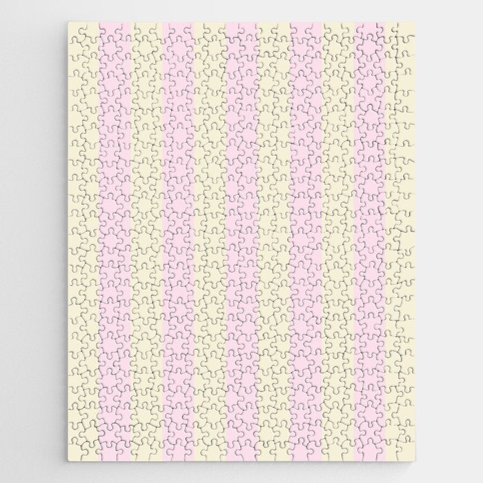 Stripes of Light Pink and Cream Jigsaw Puzzle Gallery Image 1