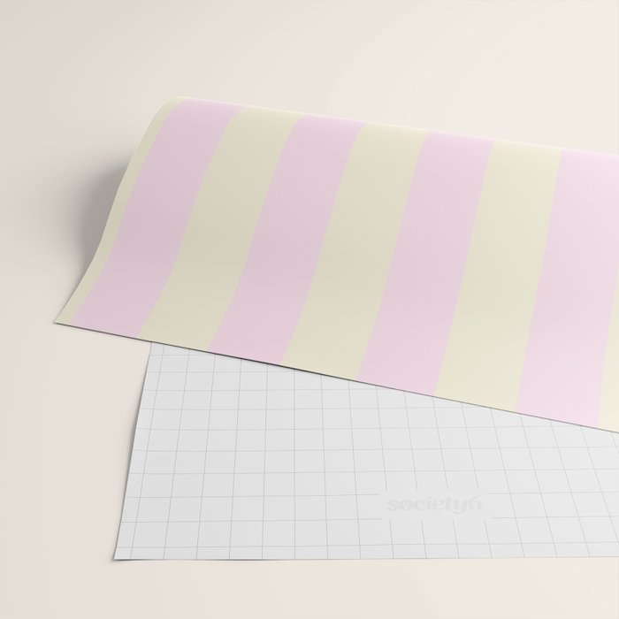 Stripes of Light Pink and Cream Wrapping Paper Gallery Image 2