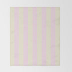 Stripes of Light Pink and Cream Throw Blanket Gallery Image 2