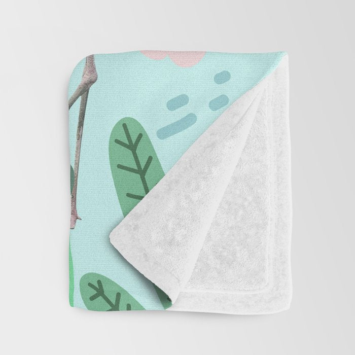 Flamingo jungle Throw Blanket Gallery Image 3