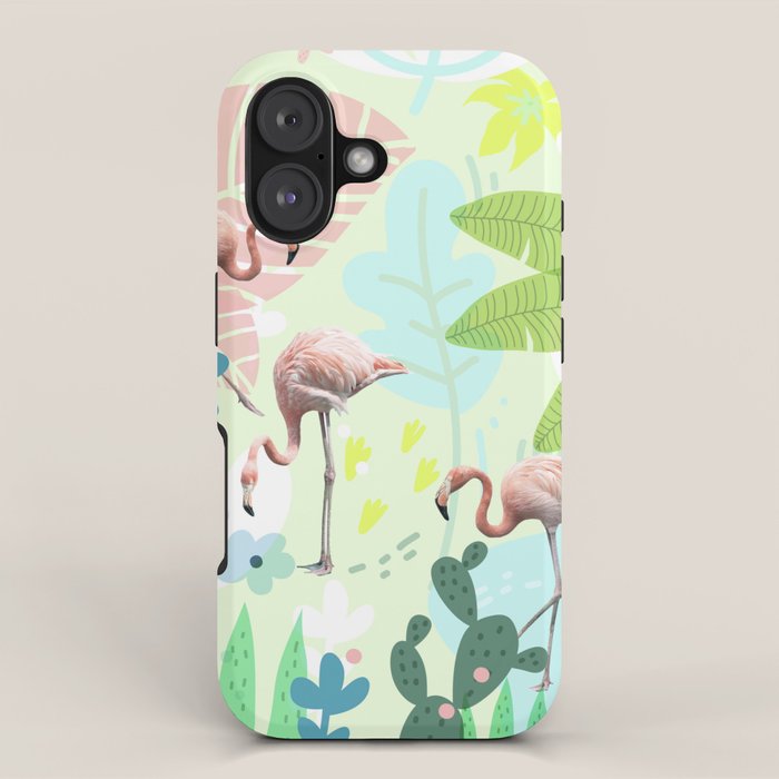 Flamingo jungle iPhone Case Gallery Image 1