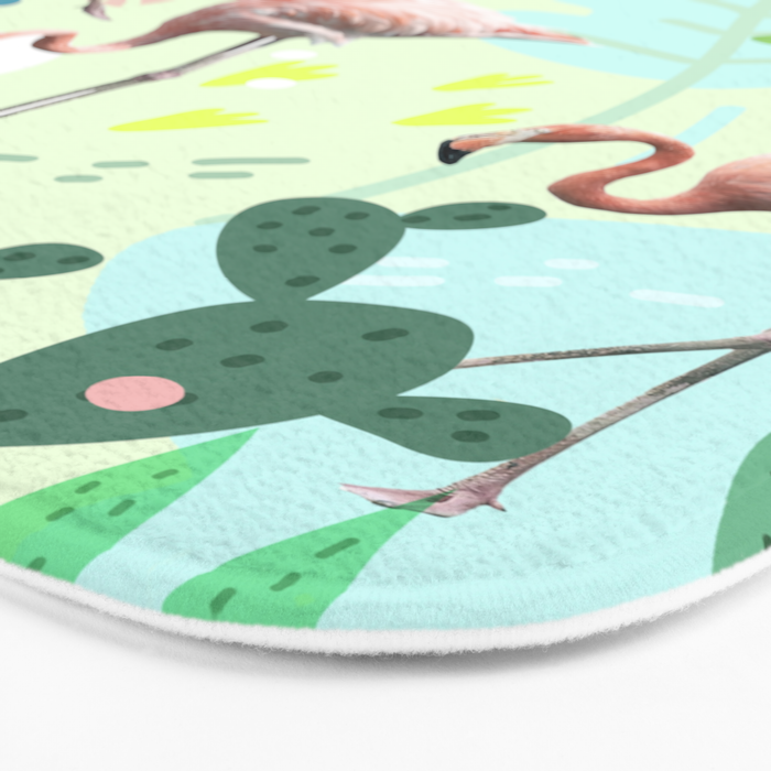Flamingo jungle Bath Mat Gallery Image 3