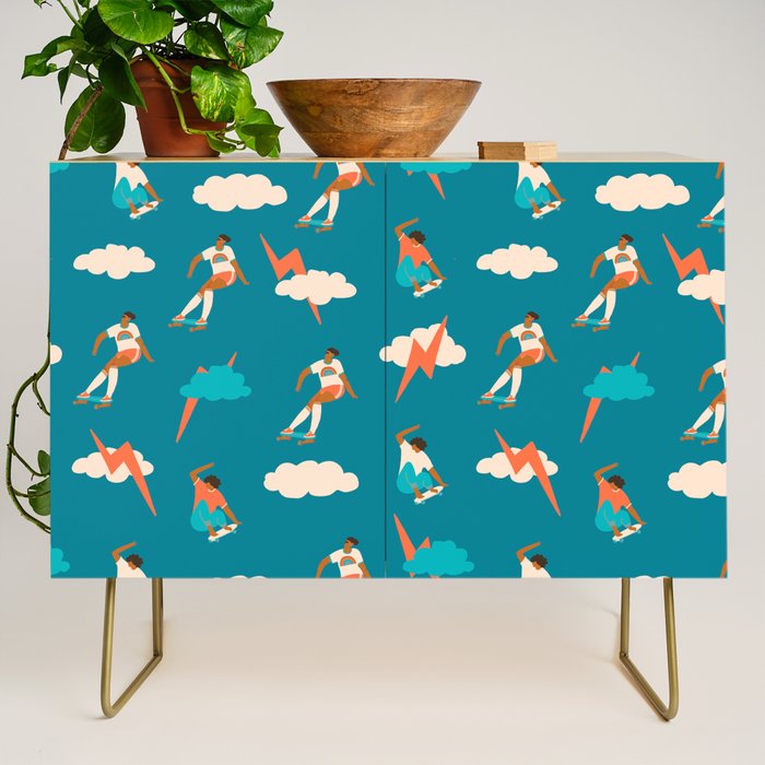 Skateboard girls Credenza Gallery Image 1
