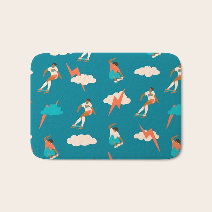 Skateboard girls Bath Mat Gallery Image 1