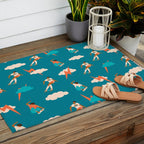 Skateboard girls Outdoor Rug Gallery Image 2