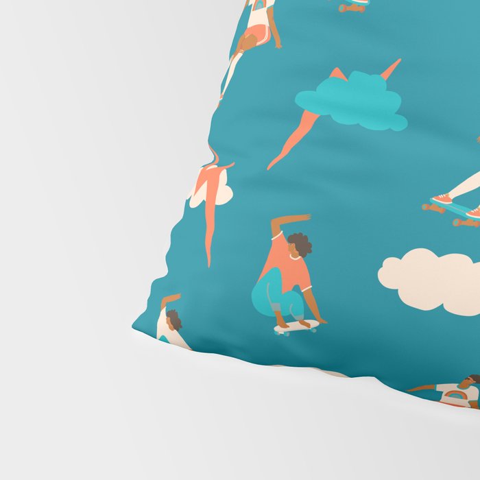 Skateboard girls Pillow Sham Gallery Image 4