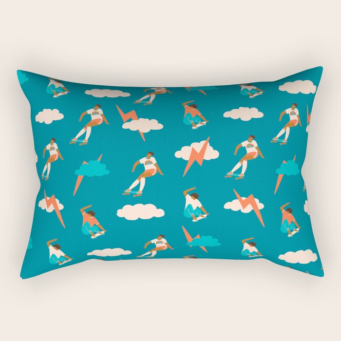 Skateboard girls Rectangular Pillow Gallery Image 1