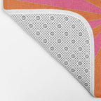 orange and hot pink starburst Bath Mat Gallery Image 2
