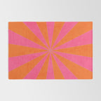 orange and hot pink starburst Rug Gallery Image 2