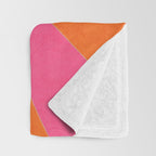 orange and hot pink starburst Throw Blanket Gallery Image 3
