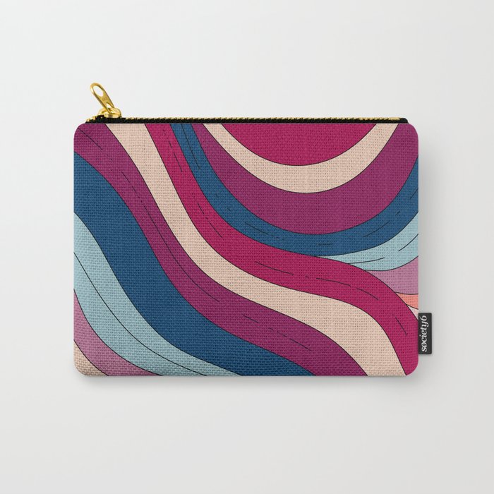 Boho Fluid Abstract Wavy Carry All Pouch Gallery Image 1