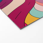 Boho Fluid Abstract Wavy Welcome Mat Gallery Image 2
