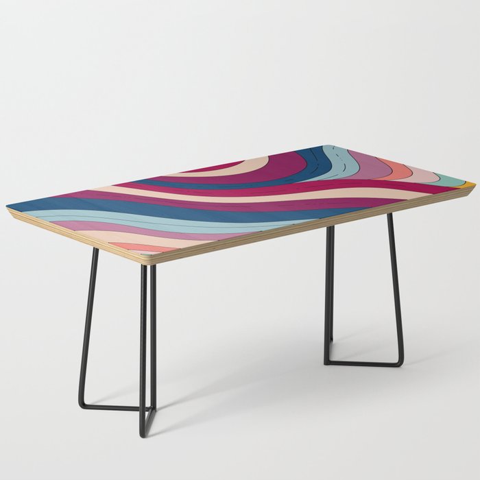 Boho Fluid Abstract Wavy Coffee Table Gallery Image 1