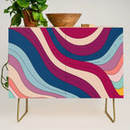 Boho Fluid Abstract Wavy Credenza Gallery Image 1